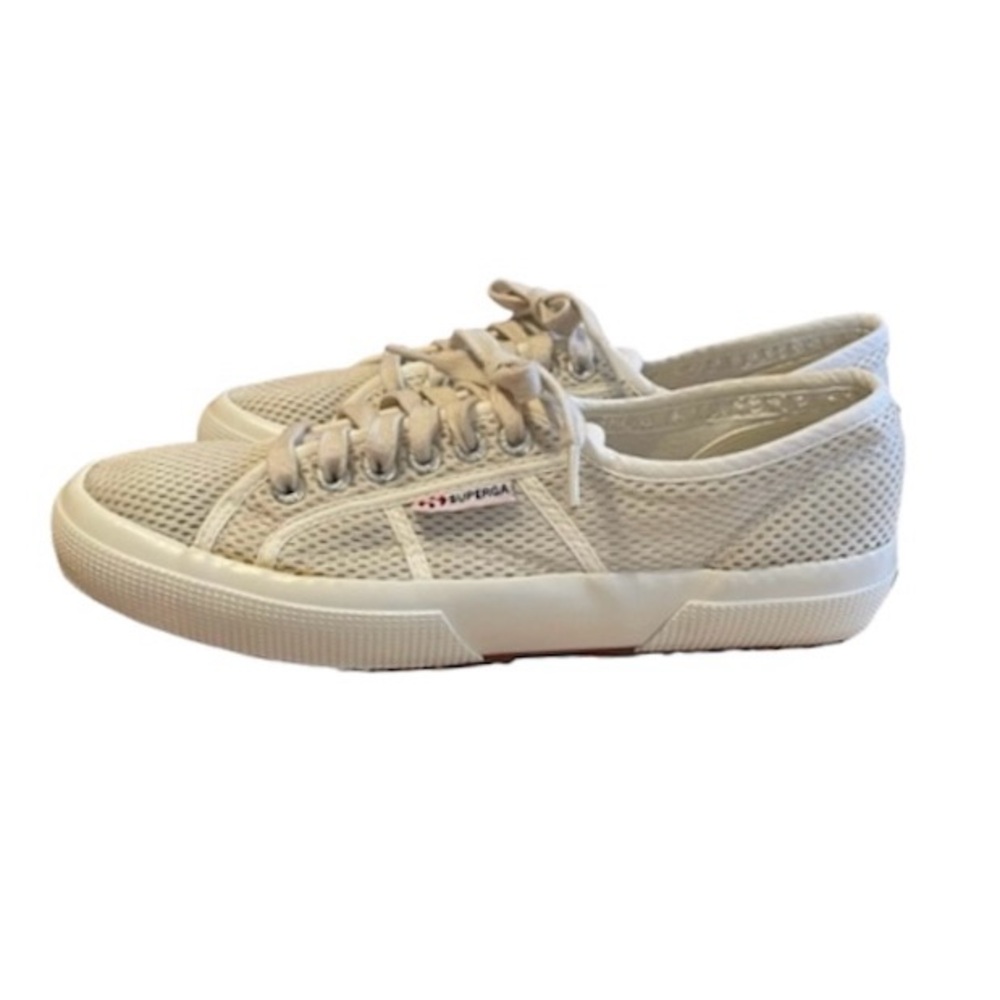 SUPERGA 2750 Meshu Lace Up Classic Sneaker Shoe White Women’s Size 9